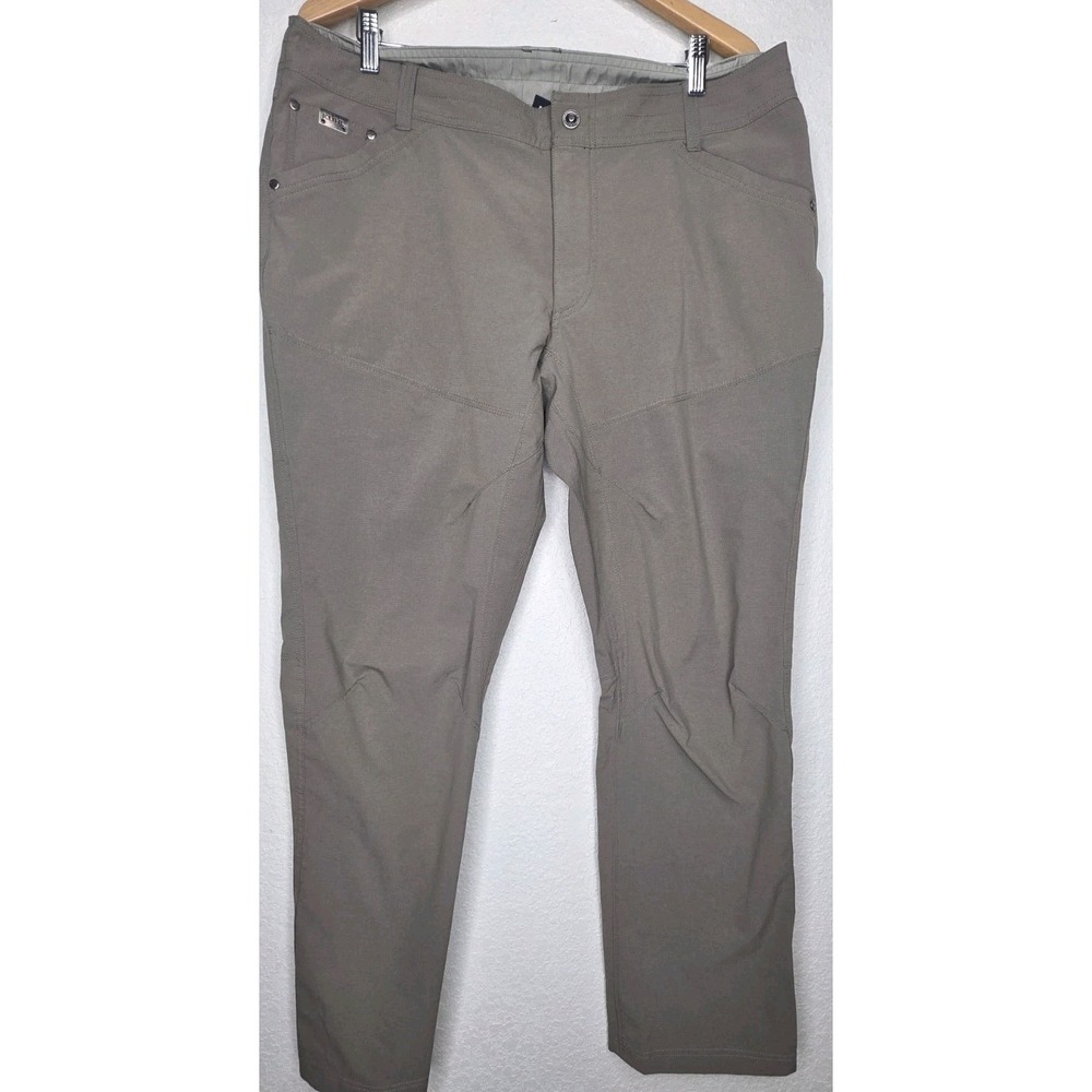 Kuhl Silencr Rogue Pant Men 38x32 Brown Stretch Hiking Travel Outdoor Ripstop